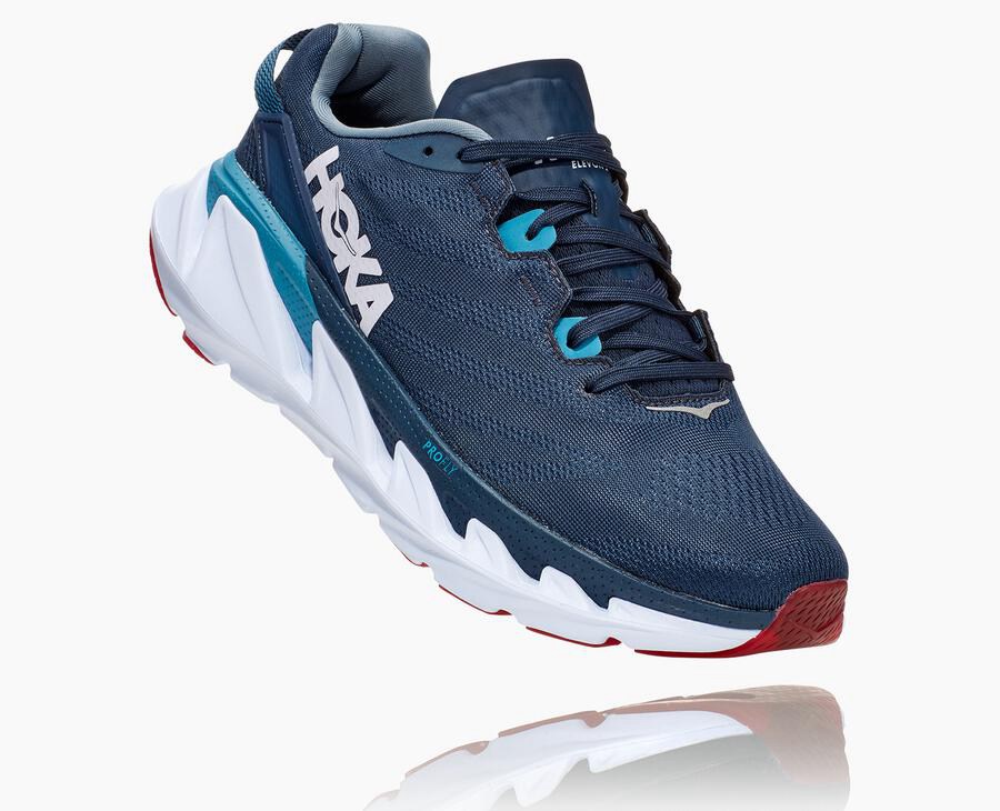 Hoka Australia One One Elevon 2 - Mens Running Shoes Navy/White - YKOHU-0721